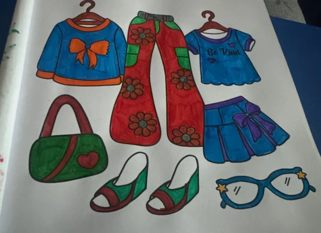 A colourful wardrobe